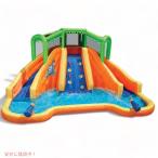 ショッピングプール すべり台 【並行輸入品】BANZAI Twin Falls Lagoon #28299 バンザイ ツインフォールラグーンプール [ブロワー付き] すべり台付き巨大プール ウォ