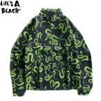 LIFE'S A BEACH SNAKE PATTERN SWING TOP BLACK x GREEN ライフズ ア ビーチ 復刻 スネーク パターン スイングトップ ジャケット メンズ グリーン 送料無料