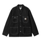 カーハート メンズ オリジナル チョア コート ブラック ワンウォッシュ デニム カバーオール ジャケット CARHARTT WIP OG CHORE COAT BLACK ONE WASH 送料無料