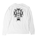 ドッグタウン メンズ レディース クロス ロゴ 長袖 Ｔシャツ ホワイト ロンT DOGTOWN CROSS LOGO L/S T-SHIRT WHITE