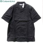 CUBAVERA AUTHENTIC EMB GUAYABERA SHIRTS BLACK CUBA241 キューバベラ 半袖シャツ 開襟 キューバシャツ 刺〓 メキシカンシャツ ブラック