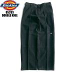 DICKIES 85283 DENIM DOUBLE KNEE WORK PANTS LOOSE FIT BLACK Dickies 85283 двойной колено Denim рабочие брюки Roo z Fit черный мужской женский 