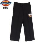 ディッキーズ ボーイズ ワークパンツ ブラック キッズ ユース 子供服 US企画 DICKIES BOY'S CLASSIC FIT STRAIGHT LEG FLAT FRONT PANTS BLACK