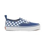 バンズ キッズ オーセンティック ゴム紐 チェッカー ネイビー ブルー 子供 スニーカー VANS KID'S AUTHENTIC ELASTIC LACE (CHECKERBOARD)TRUE NAVY/BONNIE BLUE