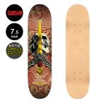 ショッピングスカル パウエル・ペラルタ POWELL PERALTA スケボー デッキ 7.5 SKULL & SWORD KHAKI/BURGUNDY DECK SHAPE 191 スカル＆ソード スケートボード (2509)