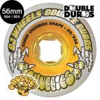 o- J Wheel OJ WHEELS 56mm DOUBLE DURO WHITE/GOLD CHUBBIES 99A/95A WHEELS твердый Wheel 4 шт. комплект скейтборд двойной te.ro(2606)