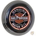 ハーレーダビッドソン Harley-Davidson 純正オイル缶 オレンジ ネオンクロック 壁掛け時計 ゲームルーム TRTAZ11A