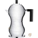 ALESSI アレッシィ Pulcina エスプレッソコーヒーメーカー 3カップ用/ブラック MDL02/3 B 送料無料