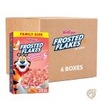 ショッピングフロス ケロッグ フロストフレーク Frosted Flakes シリアル 8種類のビタミンとミネラル ストロベリー ミルクシェイク (6 箱)