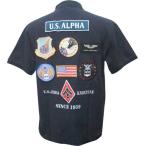 ポロシャツALPHAアルファワッペ...