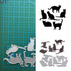  кошка животное металл порез . кости stencil скрапбукинг Diy альбом штамп бумага карта en Boss оборудование орнамент craft нож type 