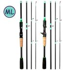  искусственная приманка удочка 1.8-2.1 метров 4/5 секция карбоновый волокно свет вращающийся Bait литье удилище ML action 3.5gla