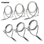 6 шт. удочка гид кольцо # 12- # 25 литье удилище ремонт комплект серебряный нержавеющая сталь сталь удочка гид замена комплект 