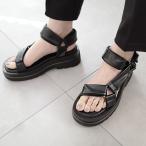 サンダル レディース レザーライク スポーツサンダル 春夏 柔らか 厚底 amiamiアミアミAmiAmiasa