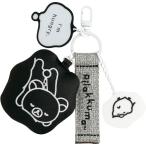 AB43601 リラックマ BASIC RILAKKUMA MONOCHROME 刺繍キーホルダー[サンエックス]《発売済・在庫品》
