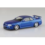 楽プラ スナップキット No.12CU-BB ニッサン R34スカイラインGT-R カスタムホイール(ベイサイドブルー) プラモデル[アオシマ]《在庫切れ》