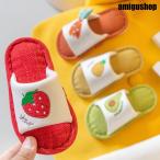  тапочки Kids детский сандалии лето осень для помещений ребенок обувь легкий надеть обувь ... мужчина девочка хлопок лен модный салон обувь клубника ананас авокадо морковь 