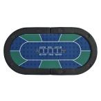 ポーカーテーブルポーカーテーブルクロス181x92x4cmテキサスポーカーテーブル折りたたみ式カジノテーブル、2つの折りたたみ式