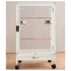 クリアアクリル鳥かご 複数飼い大型インコ ケージ セキセイインコゴザクラインコオカメインコ鳥籠 Ｗ46×Ｄ46×Ｈ77cm(外寸)