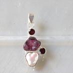 バロックパールガーネット４粒のペン...