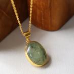 プレナイトオーバルペンダント22K...