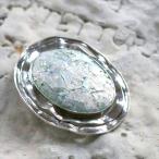 Yahoo! Yahoo!ショッピング(ヤフー ショッピング)The Roman Glass Company ローマングラス/ブローチ 銀化した古代ガラス（パティナ）50cmシルバーチェーン付き