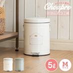 ショッピングごみ箱 Ampoule公式 ゴミ箱 おしゃれ リビング 北欧 ダストボックス フタ付き 小さめ キッチン 蓋付き 5リットル ペダル式 スチール ホワイト グレー シュプレ Mサイズ