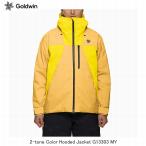  goldwin лыжи одежда 2023 2024 GOLDWIN 2-tone Color Hooded Jacket G13303 MYi marron e low мужской жакет 
