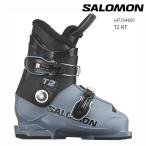  Salomon лыжи ботинки 2024 SALOMON T2 RT Black Copen Blue White 2 пряжка Junior Kids мужчина 