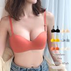 ショッピングノンワイヤー シームレスブラジャー レディース ノンワイヤー シンプル ストラップ取り外し可