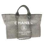 シャネル バッグ CHANEL ドーヴィル トートバッグ ショルダーバッグ 2WAY グレー A66941 【代引決済不可】