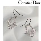 クリスチャン ディオール Christian Dior ピアス レディース Diorロゴ ラインストーン シルバー E0027D SI/メンズ/レディース