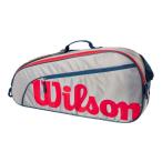  Junior ракетка для 3шт.@ место хранения Wilson (Wilson) 2025 JUNIOR 3pk one плечо модель Junior чехол для ракетки WR8023901001 серый × красный (25y9m)