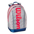  Junior ракетка для ракетка место хранения возможно Wilson (Wilson) Junior теннис рюкзак рюкзак WR8023801001 серый × красный × голубой (24y7m)