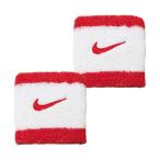 2個組 ナイキ(NIKE) ユニセックス Swoosh スウッシュ クラシック リストバンド BN3101-119 ホワイト×Fレッド(26y4m)