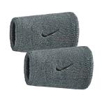 2個組 ナイキ(NIKE) ユニセックス Swoosh スウッシュ クラシック ダブルワイドリストバンド BN4000-005 クールグレー×ブラック(25y7m)