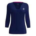  за границей размер BIDI BADU( биде .badu) женский CREW V шея футболка с длинным рукавом стандартный W1330002-DBL темно-голубой (23y1m теннис )