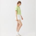 韓国系テニスウェア LOVEFORTY(ラブフォーティ) レディース UNBLANCED T-SHIRT アンバランス Tシャツ ウェア -ライトグリーン
