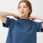 韓国系テニスウェア LOVEFORTY(ラブフォーティ) レディース BACK-POINT T-SHIRT バックポイント Tシャツ ウェア -ダークブルー