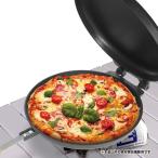 ピザ窯が持ち運べるように進化 ？ Montagna(モンターナ) 本格ピザグリル＆ホットパン 直火専用 フッ素加工 ロック機能付き取手 HAC3189-ブラック(24y6m)
