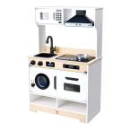 ハペ(Hape) モダン デラックス キッチン 電子レンジ＆洗濯機＆オーブン付き ※お客様組立商品※ QQ コストコ E8877(25y11m)