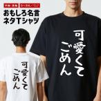 おもしろTシャツ 文字 半袖 メンズ レディース キッズ 面白いtシャツ バックプリント 日本語 漢字 名言 迷言 格言 ゆる文字 可愛くてごめん