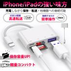 カードリーダー iphone usb3.0 sd lightning cf 保存 バックアップ ipad 4in1 microSD データ転送 写真 動画