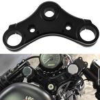 モーターサイクルブラックCNCフロントアッパートリプルツリークランプブラケットマウントハーレースポーツスターXL 2004-2017 72 1200 Nナイトスターアイア