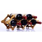 ワインラック ワインホルダー 折りたたみ式 木製 シャンパン ボトル ウッド 収納 ケース スタンド インテリア ディスプレイ Anberotta W77 (5本収納)