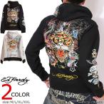 Ed Hardy エドハーディー フルZIPパーカー EDH-2406 裏毛 刺繍 インクジェット