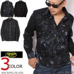 VANSON バンソン クロスボーン ワンポイント刺繍 ツイルシャツ NVSL-803 長袖シャツ