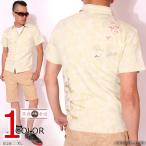 XLサイズのみラスト1点もってけ価格！在庫限りセール SALE 30%off 花旅楽団スクリプト 桜鶴刺繍 ジャガードコットン 和柄 半袖シャツ SCS-601 SCRIPT わがら ご