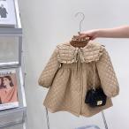 キッズ ビックカラーキルティングコート 韓国子供服 90cm〜140cm