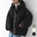 ダウンジャケット モンスターパーカー アウター 中綿 羽織 フード 防寒 体型カバー トレンド 50代 40代 30代 20代 ミドル丈 黒 白 おしゃれ